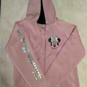 Disney Minnie Mouse Light Pink Hoodie with Silver Accents